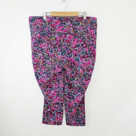 Lululemon Swift Speed High-Rise Crop 21" Floral Electric Multi Plus Size Legging - Picture 3 of 5